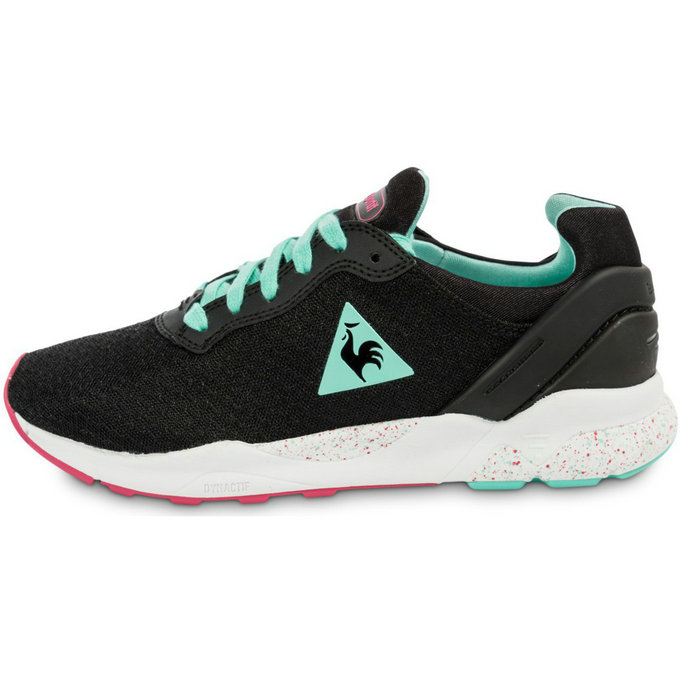 Le Coq Sportif Lcs R Xvi W Noir/Rose/Turquoise - Chaussures Baskets Basses Femme